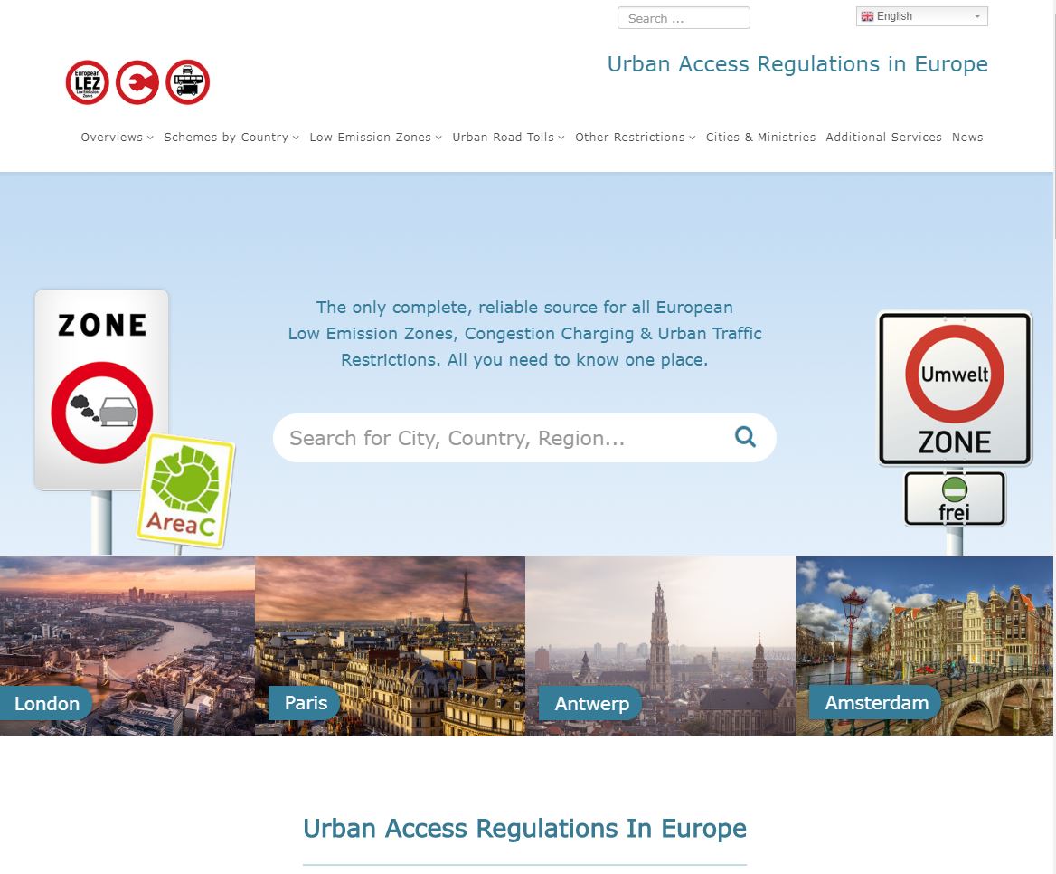 European Urban Access Regulation homepage