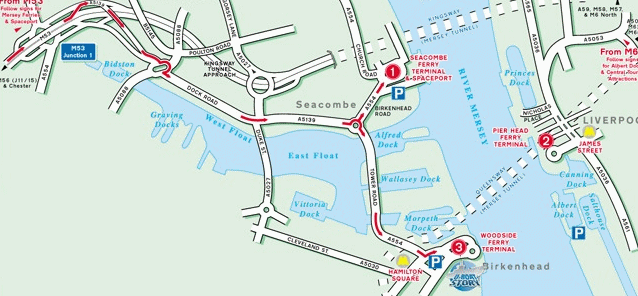 UK Mersey tunnel map UK Mersey tunnel map