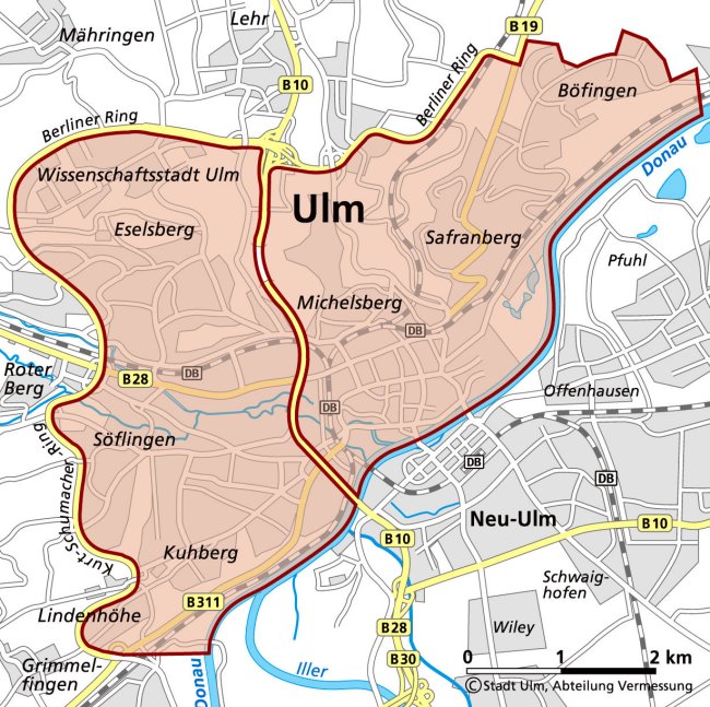 karta njemačke ulm Ulm karta njemačke ulm
