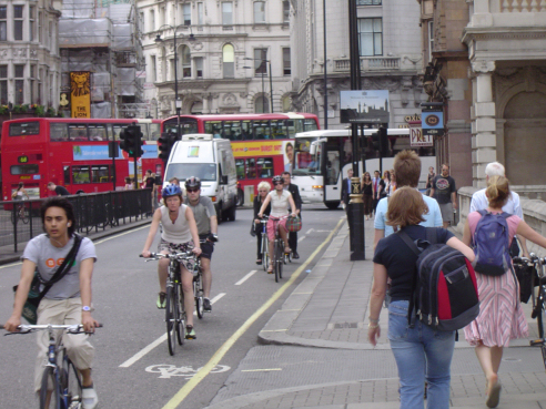 Sustainable transport traffic scene